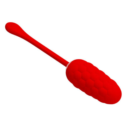 PRETTY LOVE - HUEVO VIBRADOR CON TEXTURA MARINA RECARGABLE ROJO - CandyHot - Foto 1