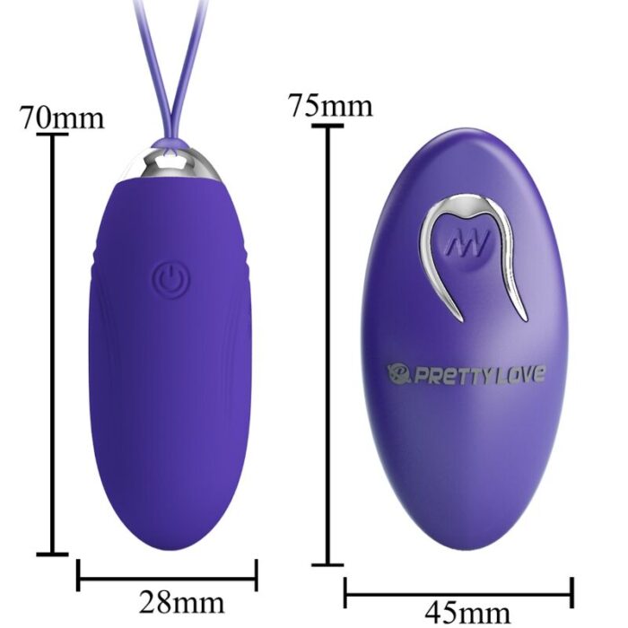 PRETTY LOVE - JENNY YOUTH HUEVO VIBRADOR CONTROL REMOTO VIOLETA - CandyHot - Foto 5