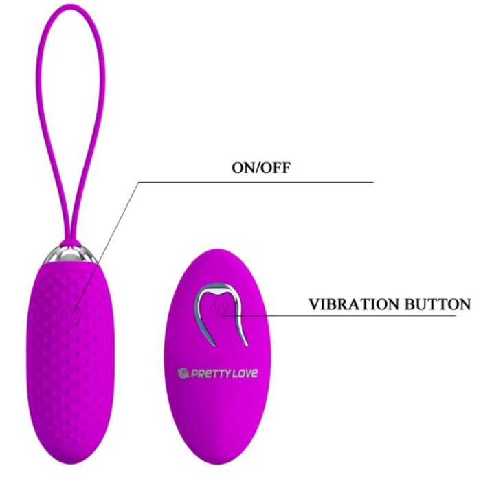 PRETTY LOVE - JOANNA HUEVO VIBRADOR CONTROL REMOTO 12 MODOS - CandyHot - Foto 5