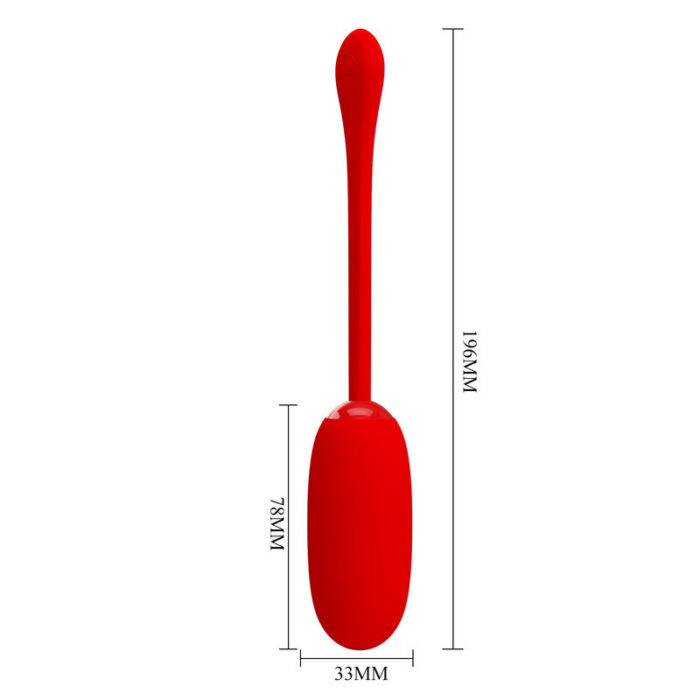 PRETTY LOVE - JULIUS HUEVO VIBRADOR IMPERMEBLE & RECARGABLE ROJO - CandyHot - Foto 6