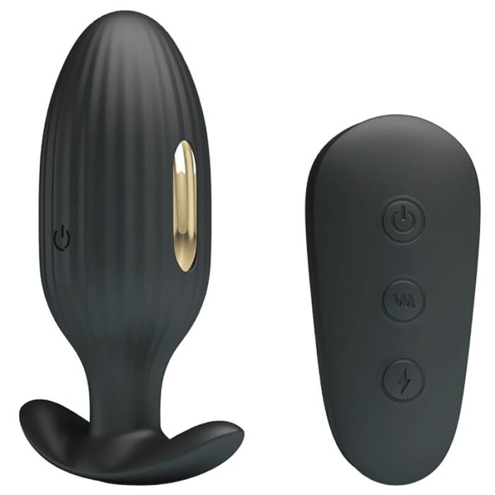 PRETTY LOVE - KELLY PLUG ANAL VIBRADOR RECARGABLE NEGRO - CandyHot - Foto 2