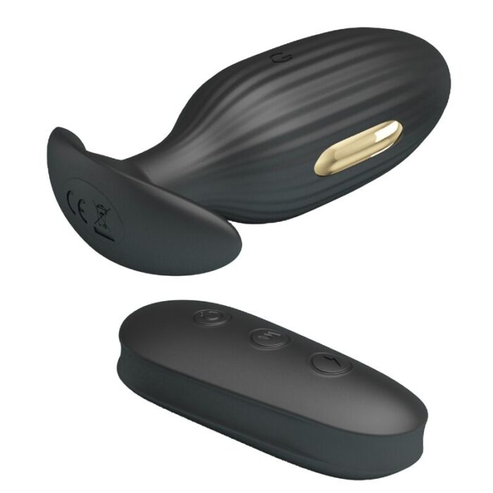 PRETTY LOVE - KELLY PLUG ANAL VIBRADOR RECARGABLE NEGRO - CandyHot - Foto 3