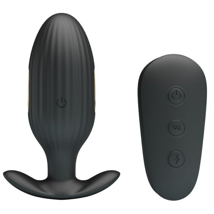 PRETTY LOVE - KELLY PLUG ANAL VIBRADOR RECARGABLE NEGRO - CandyHot - Foto 4