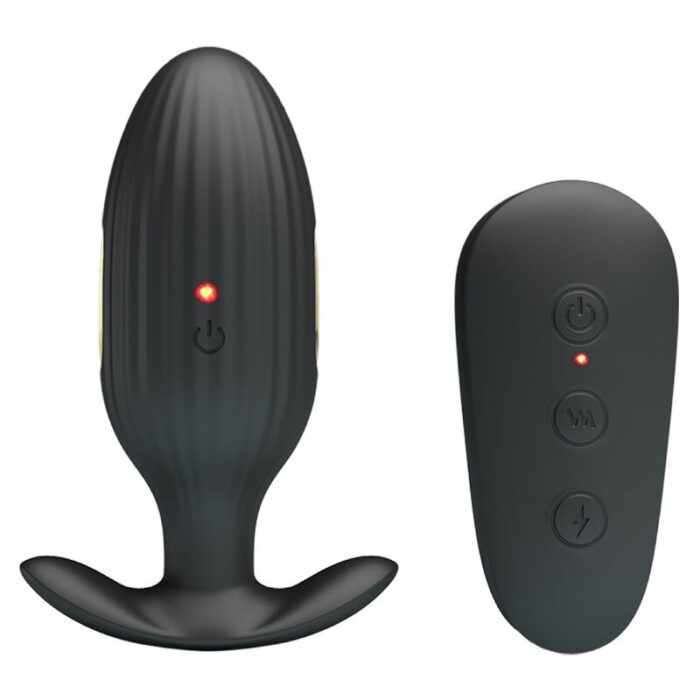 PRETTY LOVE - KELLY PLUG ANAL VIBRADOR RECARGABLE NEGRO - CandyHot - Foto 5