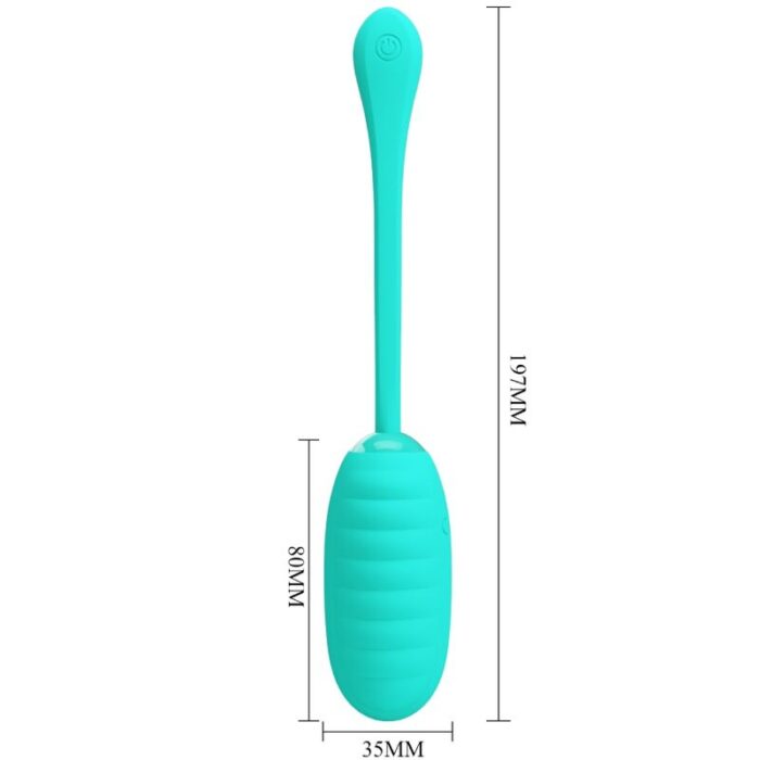 PRETTY LOVE - KIRK HUEVO VIBRADOR RECARGABLE VERDE AGUA - CandyHot - Foto 6