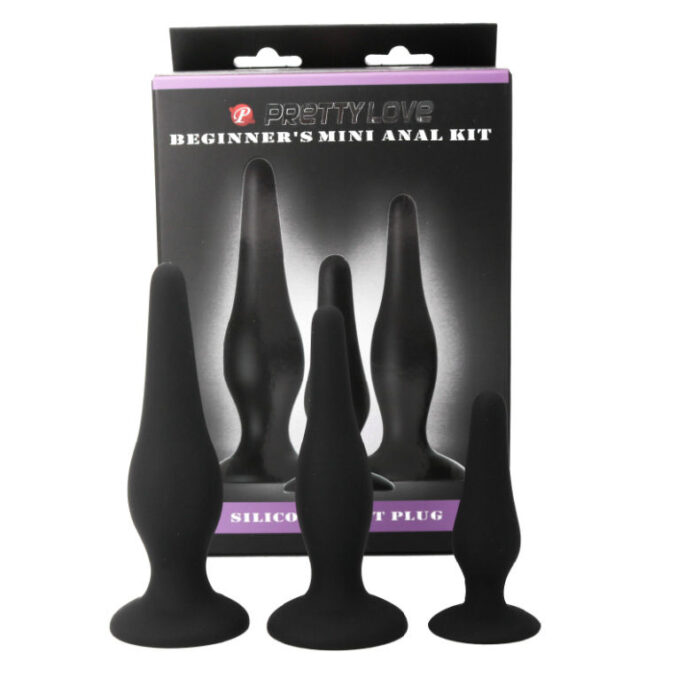 PRETTY LOVE - KIT INICIACION ANAL PLUGS SILICONA - CandyHot - Foto 2