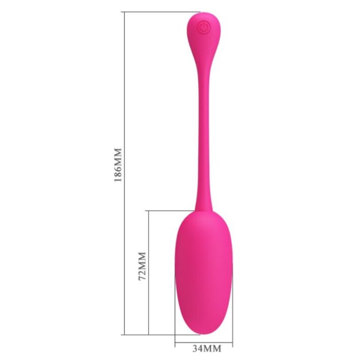 PRETTY LOVE - KNUCKER HUEVO VIBRADOR RECARGABLE ROSA - CandyHot - Foto 5