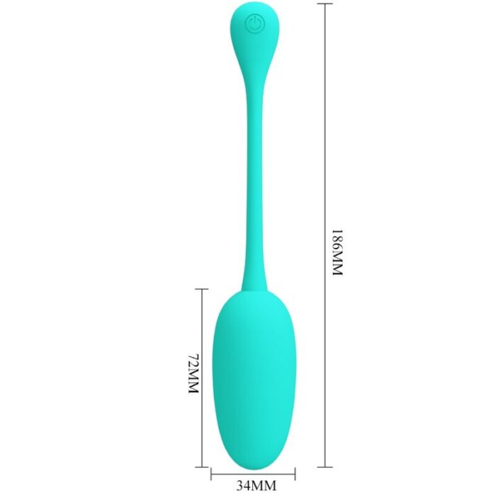 PRETTY LOVE - KNUCKER HUEVO VIBRADOR RECARGABLE VERDE AGUA - CandyHot - Foto 6
