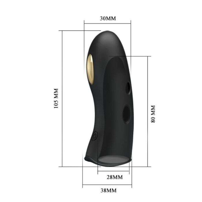 PRETTY LOVE - MARICO FUNDA DE DEDO ELECTRO-ESTUMILADOR NEGRO - CandyHot - Foto 6