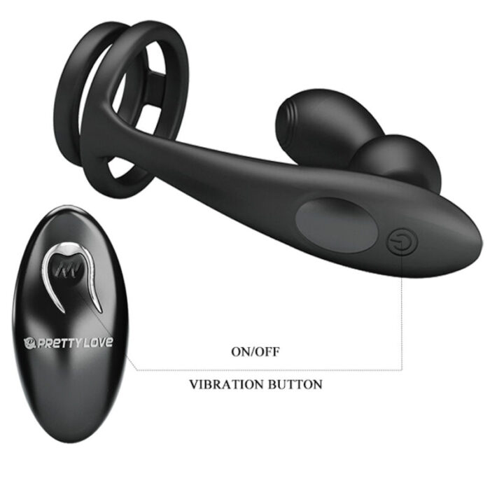 PRETTY LOVE - MARSHALL ANILLO PARA PENE + PLUG ANAL VIBRATORIO & CONTROL REMOTO - CandyHot - Foto 5