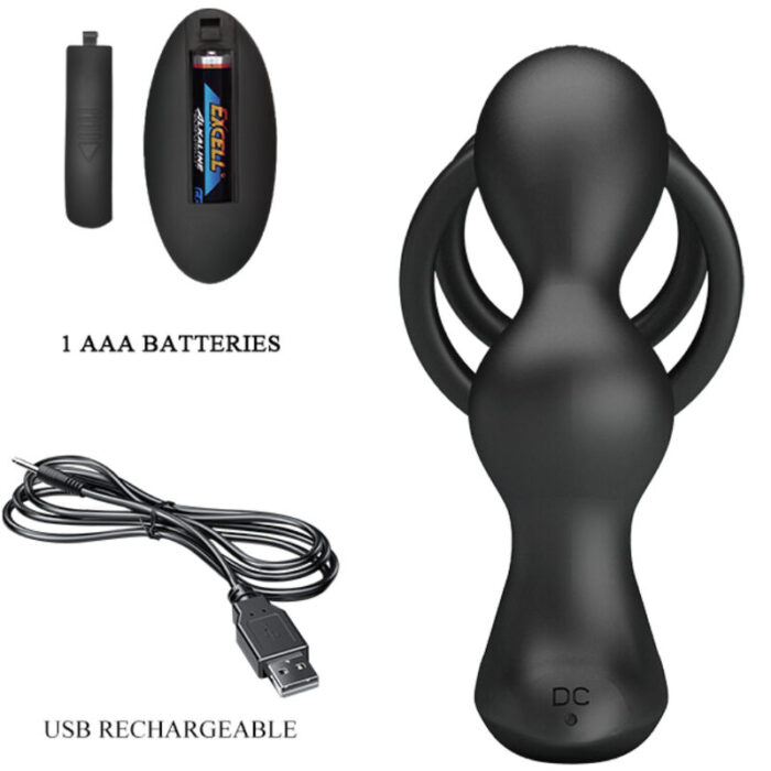 PRETTY LOVE - MARSHALL ANILLO PARA PENE + PLUG ANAL VIBRATORIO & CONTROL REMOTO - CandyHot - Foto 6