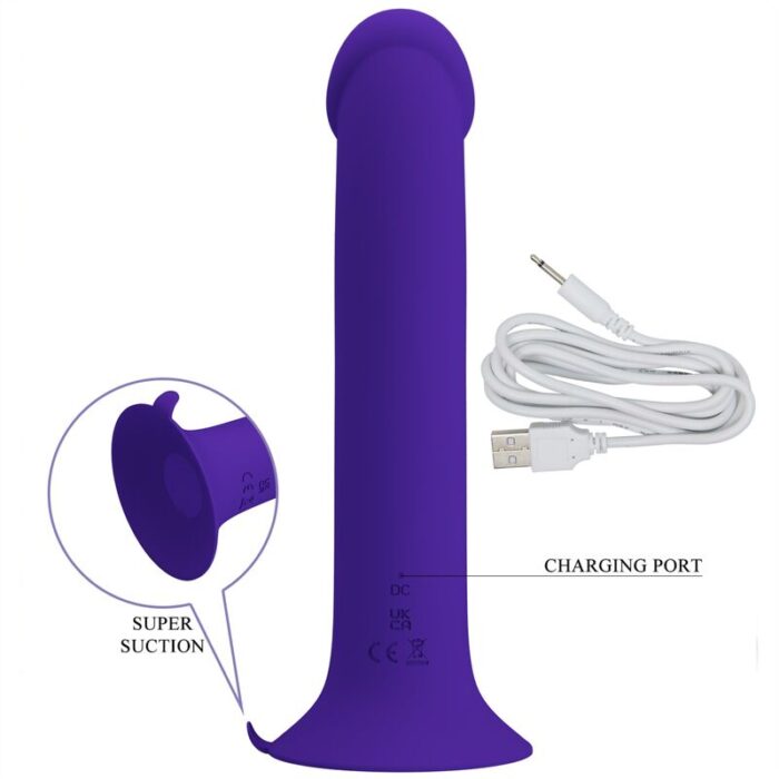 PRETTY LOVE - MURRAY YOUTH DILDO VIBRADOR & RECARGABLE VIOLETA - CandyHot - Foto 5