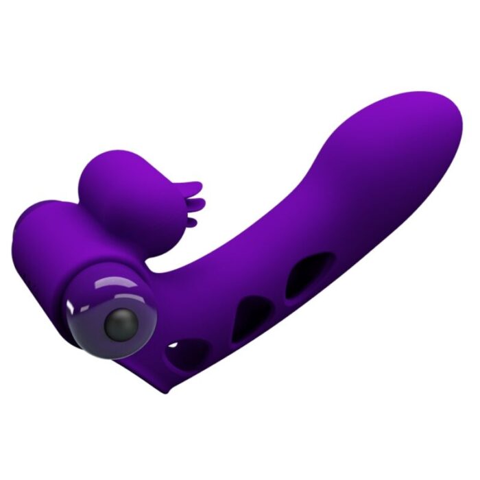PRETTY LOVE - ORLANDO FUNDA DE DEDO VIBRADOR MORADO - CandyHot - Foto 3
