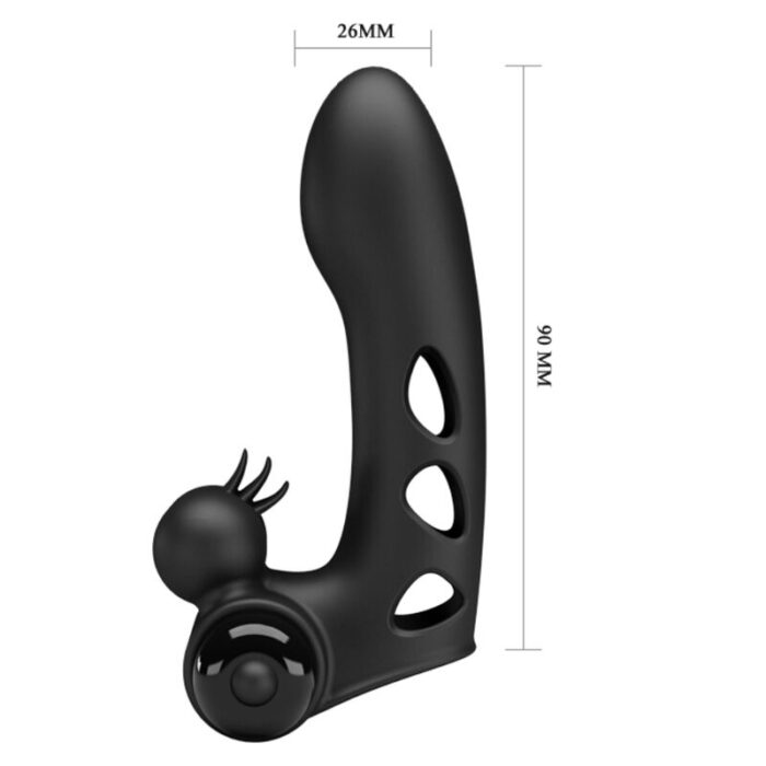 PRETTY LOVE - ORLANDO FUNDA DE DEDO VIBRADOR NEGRO - CandyHot - Foto 6