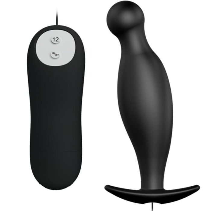 PRETTY LOVE - PLUG ANAL SILICONA 12 MODOS VIBRACIÓN NEGRO - CandyHot - Foto 1