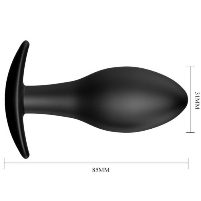 PRETTY LOVE - PLUG ANAL SILICONA ANCLA 8.5 CM NEGRO - CandyHot - Foto 5