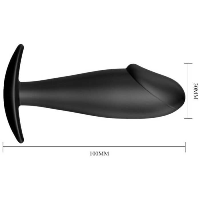 PRETTY LOVE - PLUG ANAL SILICONA FORMA PENE NEGRO - CandyHot - Foto 5