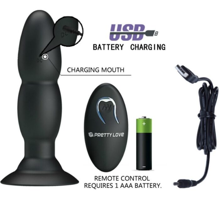 PRETTY LOVE - PLUG VIBRADOR Y ROTACIÓN POR CONTROL REMOTO - CandyHot - Foto 5