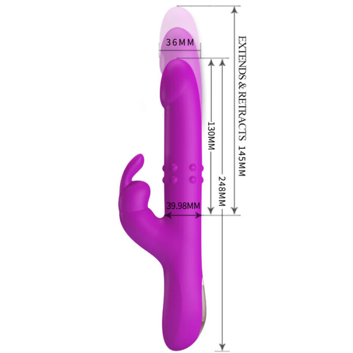 PRETTY LOVE - REESE VIBRADOR CON ROTACIÓN MORADO - CandyHot - Foto 6