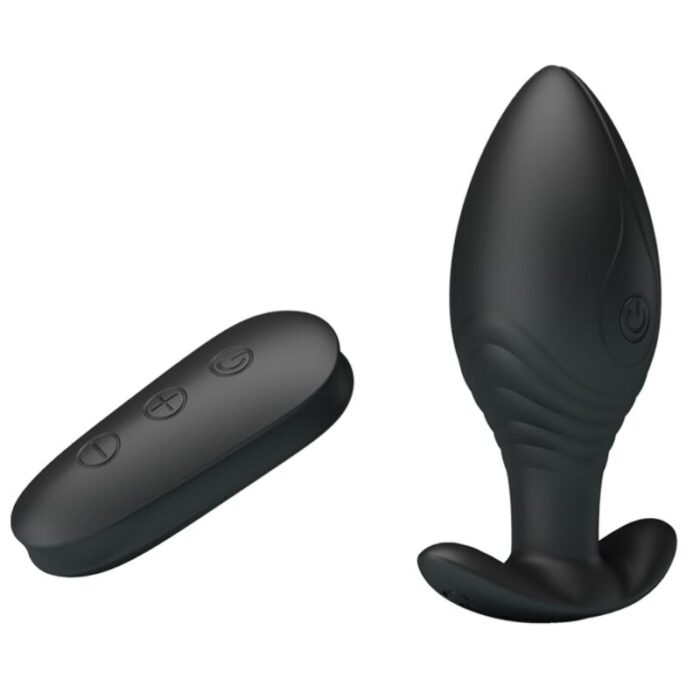 PRETTY LOVE - REGINA PLUG ANAL VIBRADOR RECARGABLE NEGRO - CandyHot - Foto 3