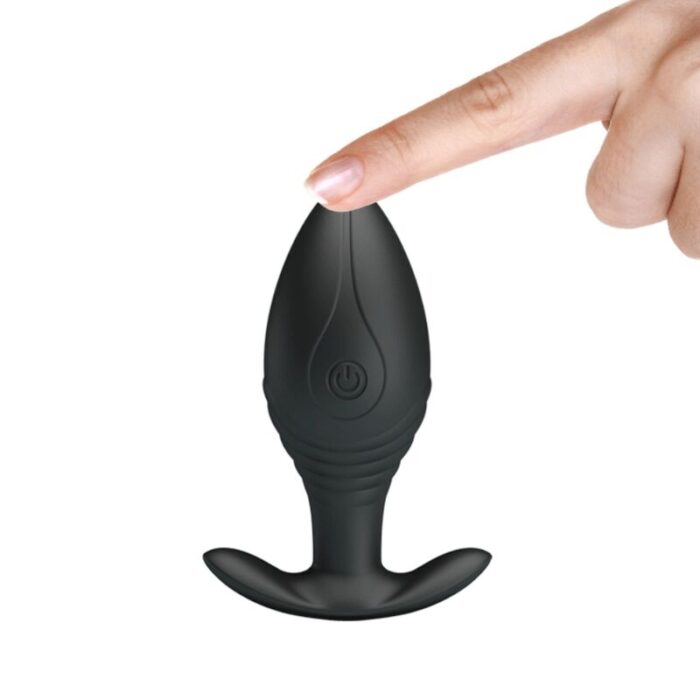 PRETTY LOVE - REGINA PLUG ANAL VIBRADOR RECARGABLE NEGRO - CandyHot - Foto 6