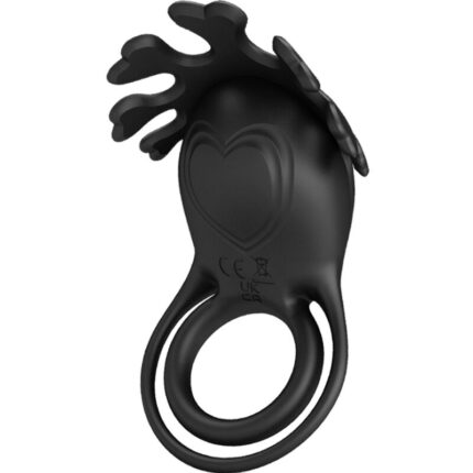 PRETTY LOVE - RUBEN ANILLO VIBRADOR 7 VIBRACIONES SILICONA NEGRO - CandyHot - Foto 1