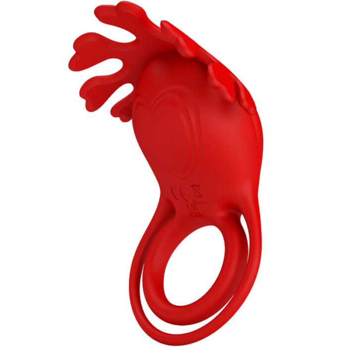 PRETTY LOVE - RUBEN ANILLO VIBRADOR 7 VIBRACIONES SILICONA ROJO - CandyHot - Foto 2