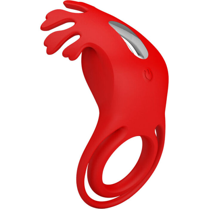 PRETTY LOVE - RUBEN ANILLO VIBRADOR 7 VIBRACIONES SILICONA ROJO - CandyHot - Foto 3
