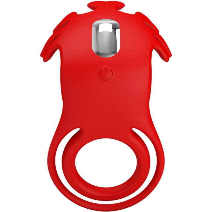 PRETTY LOVE - RUBEN ANILLO VIBRADOR 7 VIBRACIONES SILICONA ROJO - CandyHot - Foto 4