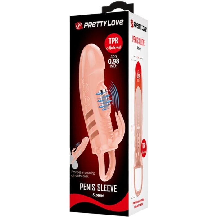 PRETTY LOVE - SLOANE FUNDA PENE RABBIT NATURAL - CandyHot - Foto 5