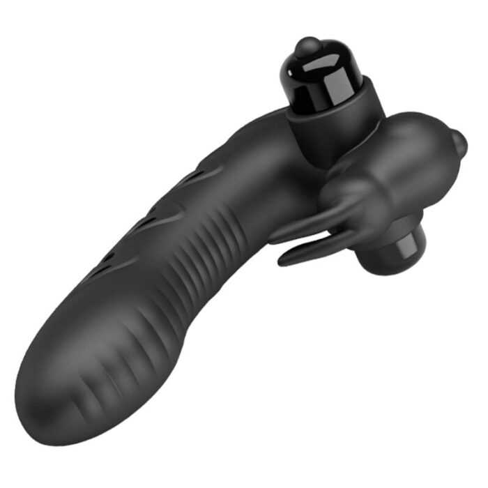 PRETTY LOVE - VANCE FUNDA DEDO VIBRADOR CONEJO NEGRO - CandyHot - Foto 2