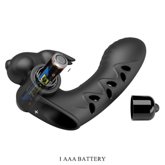 PRETTY LOVE - VANCE FUNDA DEDO VIBRADOR CONEJO NEGRO - CandyHot - Foto 4