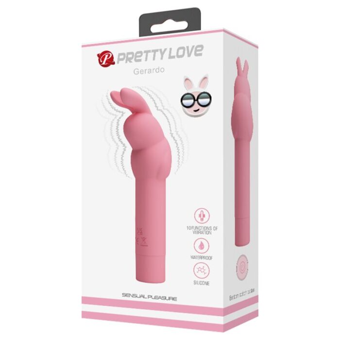PRETTY LOVE - VIBRADOR DE SILICONA CONEJO ROSA GERARDO - CandyHot - Foto 2
