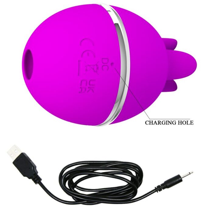 PRETTY LOVE - VIBRADOR DE SILICONA REDONDO GEMINI BALL MORADO - CandyHot - Foto 3