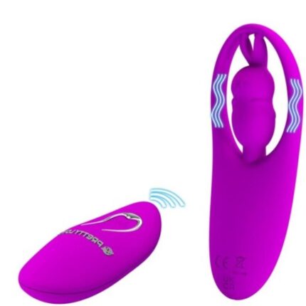 PRETTY LOVE - WILD RABBIT ESTIMULADOR PARA BRAGUITA CON CONTROL REMOTO LILA - CandyHot - Foto 2