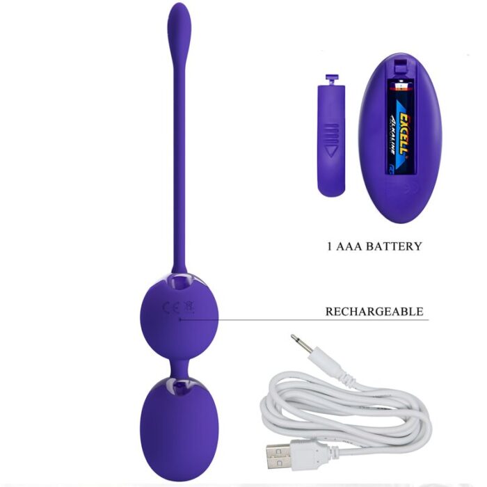 PRETTY LOVE - WILLIE YOUTH BOLAS CONTROL REMOTO & VIBRACIÓN VIOLETA - CandyHot - Foto 5