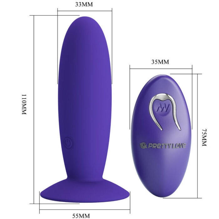 PRETTY LOVE - YOUTH PLUG ANAL VIBRADOR CONTROL REMOTO VIOLETA - CandyHot - Foto 4