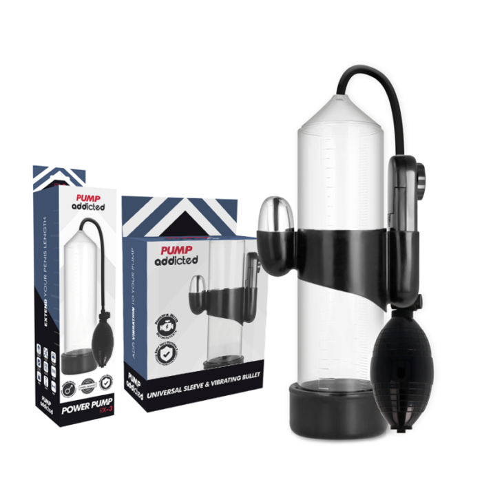 PUMP ADDICTED - BOMBA ERECCIÓN RX3 TRANSPARENTE CON VIBRADOR - CandyHot - Foto 2