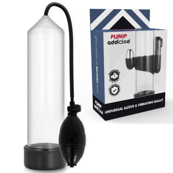 PUMP ADDICTED - BOMBA ERECCIÓN RX3 TRANSPARENTE CON VIBRADOR - CandyHot - Foto 1