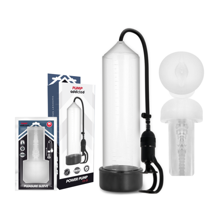 PUMP ADDICTED - BOMBA ERECCIÓN RX5 TRANSPARENTE CON MASTURBADOR - CandyHot - Foto 2