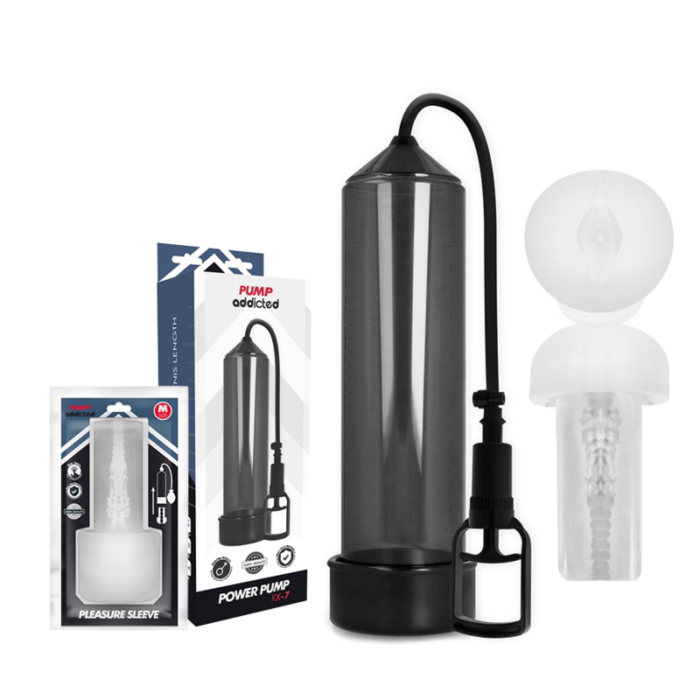 PUMP ADDICTED - BOMBA ERECCIÓN RX7 NEGRO CON MASTURBADOR - CandyHot - Foto 2