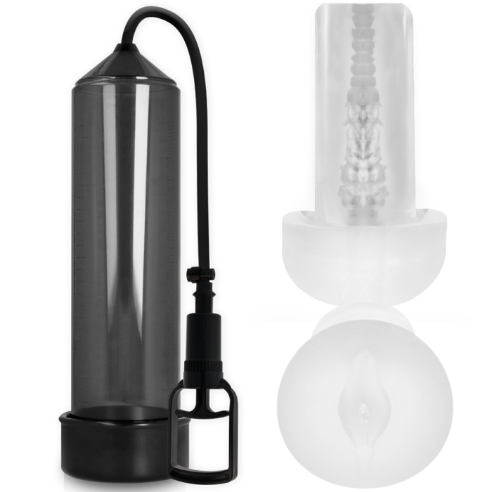 PUMP ADDICTED - BOMBA ERECCIÓN RX7 NEGRO CON MASTURBADOR - CandyHot - Foto 1