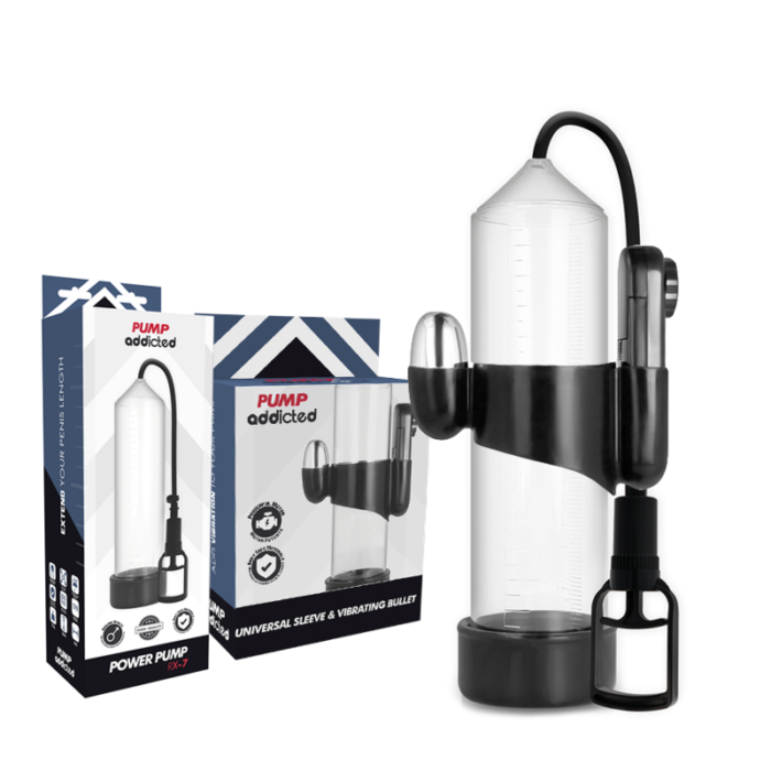 PUMP ADDICTED - BOMBA ERECCIÓN RX7 TRANSPARENTE CON VIBRADOR - CandyHot - Foto 2