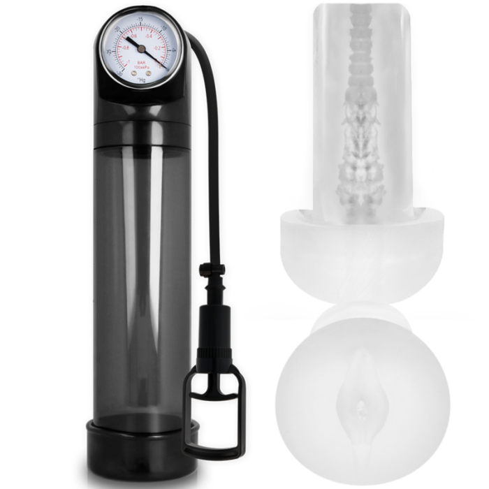 PUMP ADDICTED - BOMBA ERECCIÓN RX9 NEGRO CON MASTURBADOR - CandyHot - Foto 1