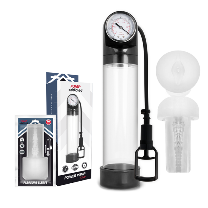 PUMP ADDICTED - BOMBA ERECCIÓN RX9 TRANSPARENTE CON MASTURBADOR - CandyHot - Foto 2