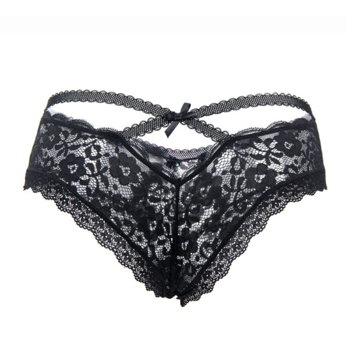 QUEEN LINGERIE - PANTIES DE ENCAJE FLORAL S/M - CandyHot - Foto 4
