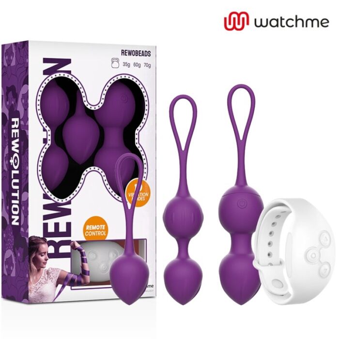 REWOLUTION - REWOBEADS BOLAS VIBRADORAS CONTROL REMOTO CON TECNOLOGIA WATCHME - CandyHot - Foto 1
