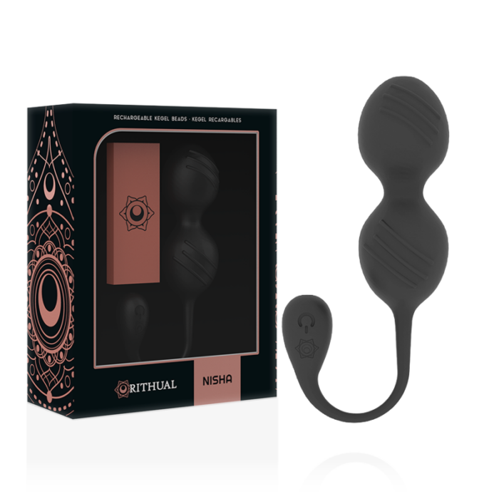 RITUAL NISHA BOLAS KEGEL RECARGABLES VIBRADORAS NEGRO - CandyHot - Foto 1