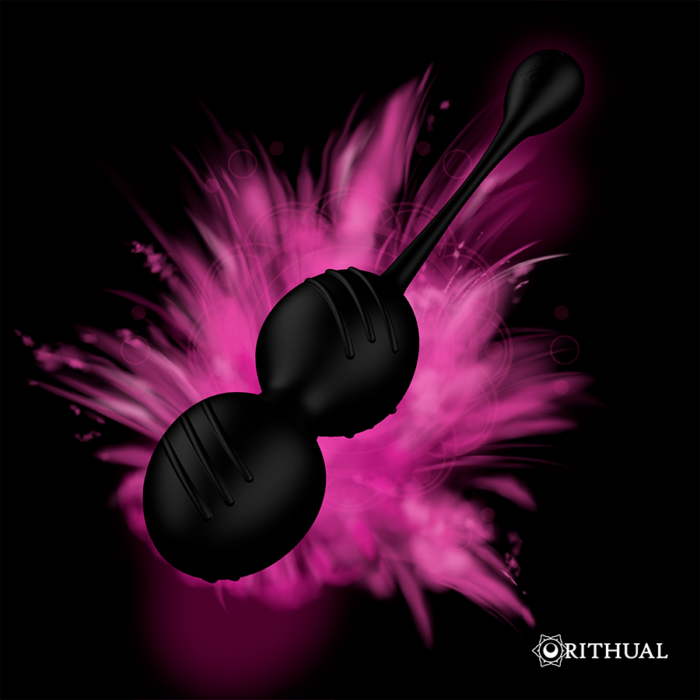 RITUAL NISHA BOLAS KEGEL RECARGABLES VIBRADORAS NEGRO - CandyHot - Foto 4