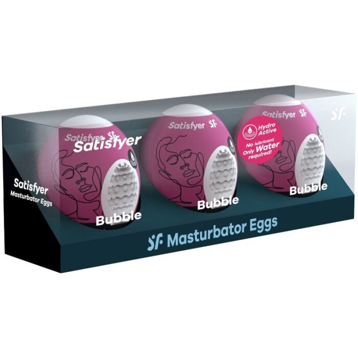 SATISFYER - 3 HUEVOS MASTURBADORES BUBBLE - CandyHot - Foto 2